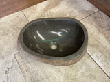 Handmade Natural Oval River Stone  Bathroom Basin  RS 2409064