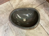 Handmade Natural Oval River Stone  Bathroom Basin  RS 2409064