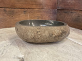 Handmade Natural Oval River Stone  Bathroom Basin  RS 2409064