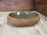 Handmade Natural Oval River Stone  Bathroom Basin  RVM 2409053