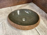 Handmade Natural Oval River Stone  Bathroom Basin  RVM 2409053