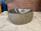 Handmade Natural Oval River Stone  Bathroom Basin  RM 2409048