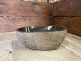 Handmade Natural Oval River Stone  Bathroom Basin  RM 2409144