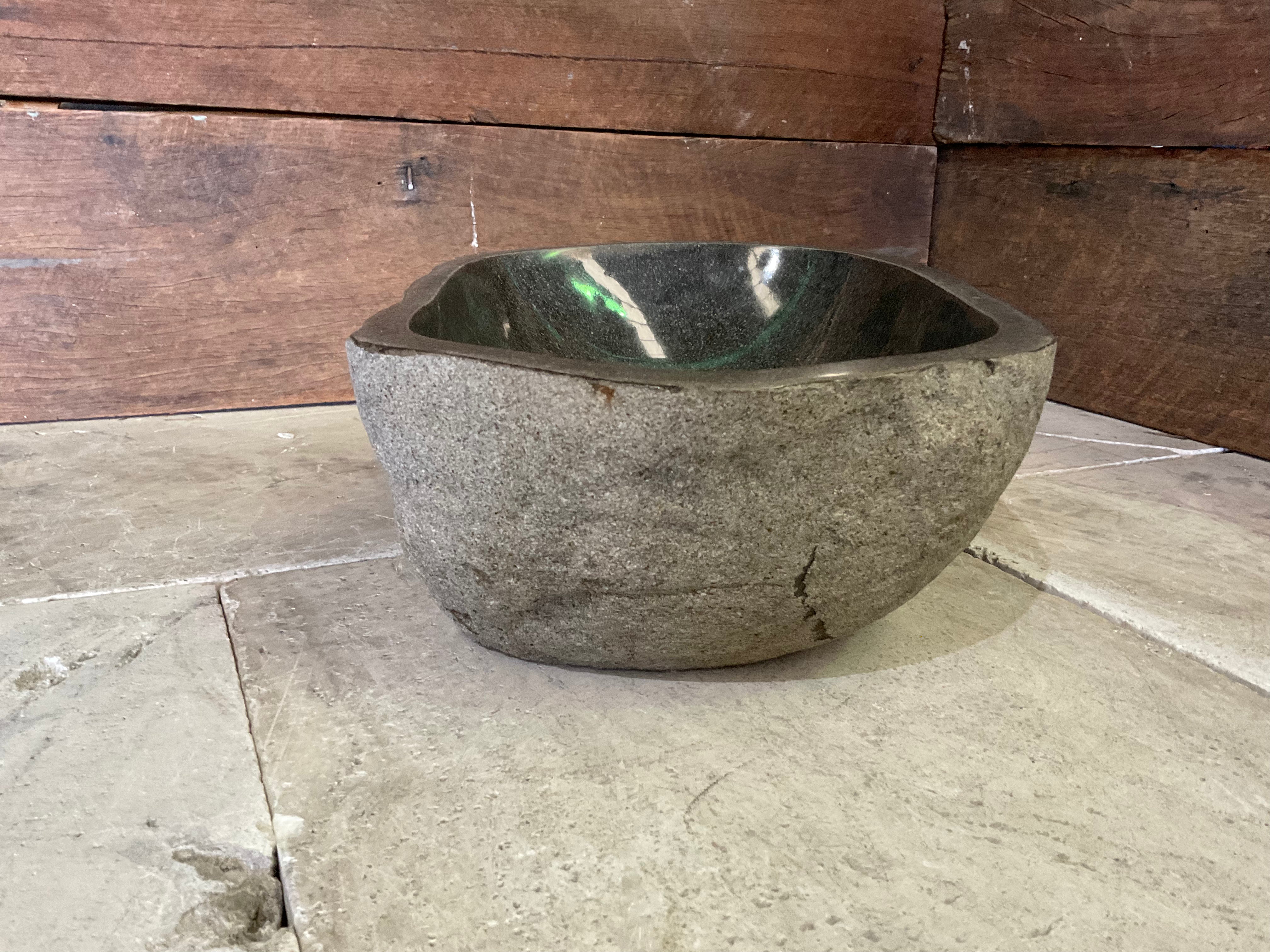 Handmade Natural Oval River Stone  Bathroom Basin  RM 2409144