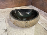 Handmade Natural Oval River Stone  Bathroom Basin  RS 2409065