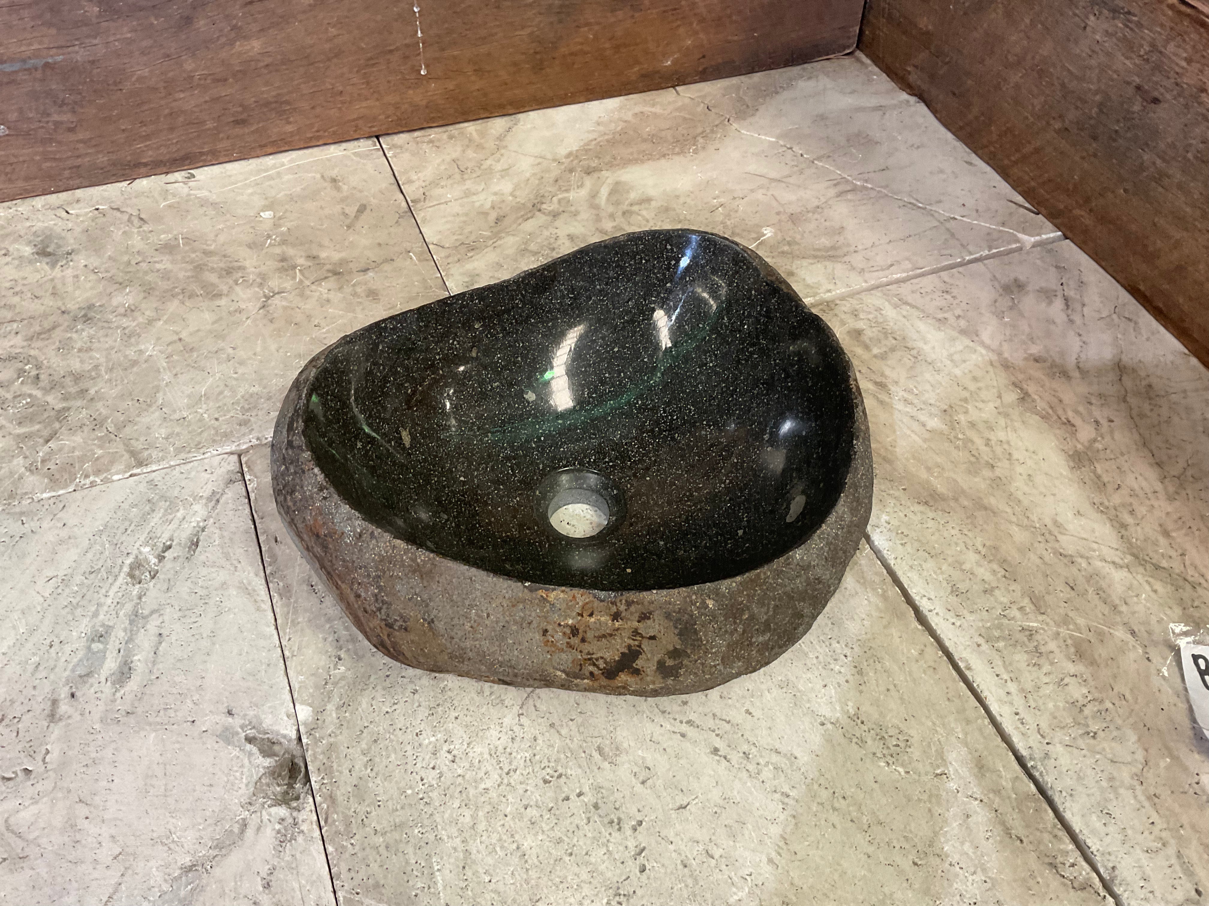 Handmade Natural Oval River Stone  Bathroom Basin  RVS 2409063