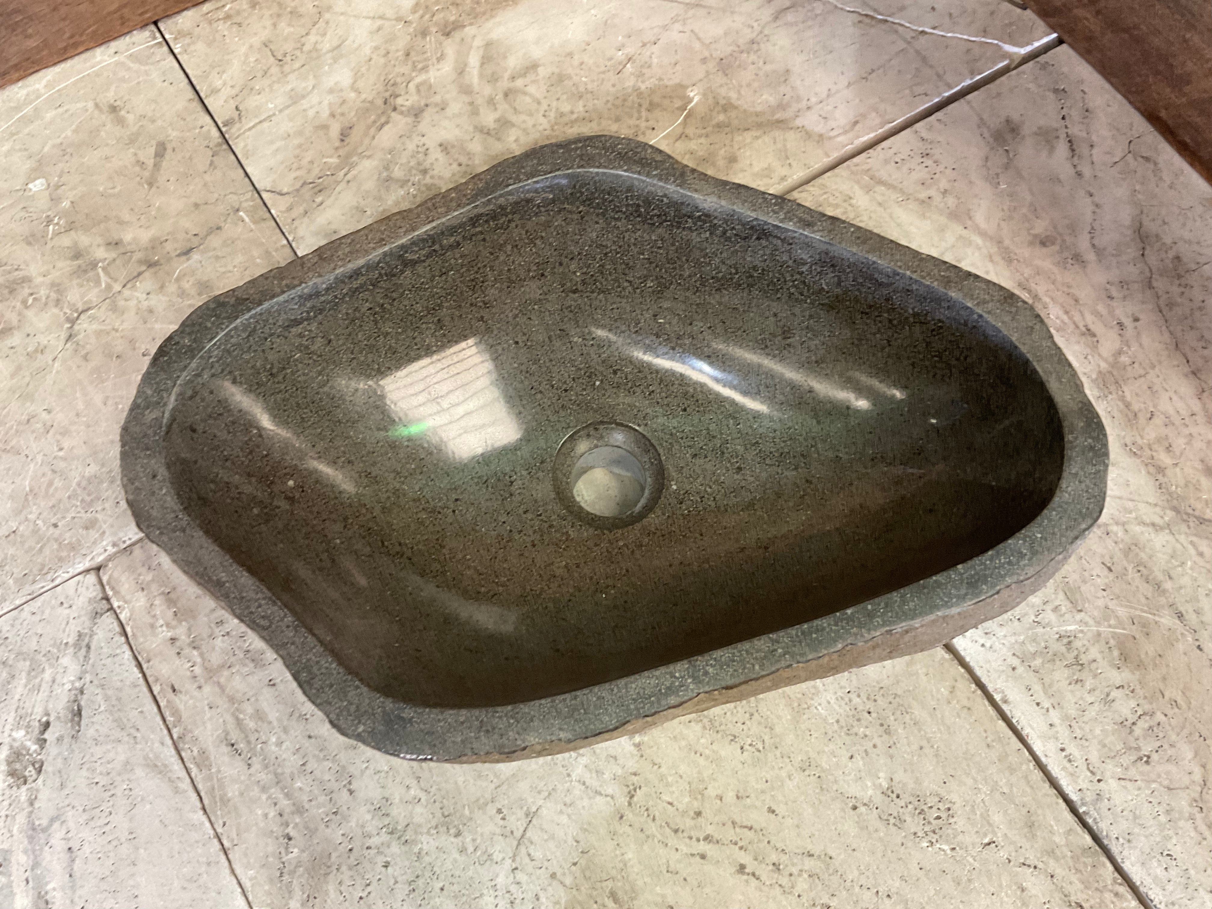 Handmade Natural Oval River Stone  Bathroom Basin  RM 2409137