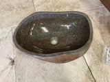 Handmade Natural Oval River Stone  Bathroom Basin  RM 2409044