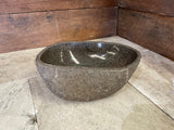 Handmade Natural Oval River Stone  Bathroom Basin  RM 2409044