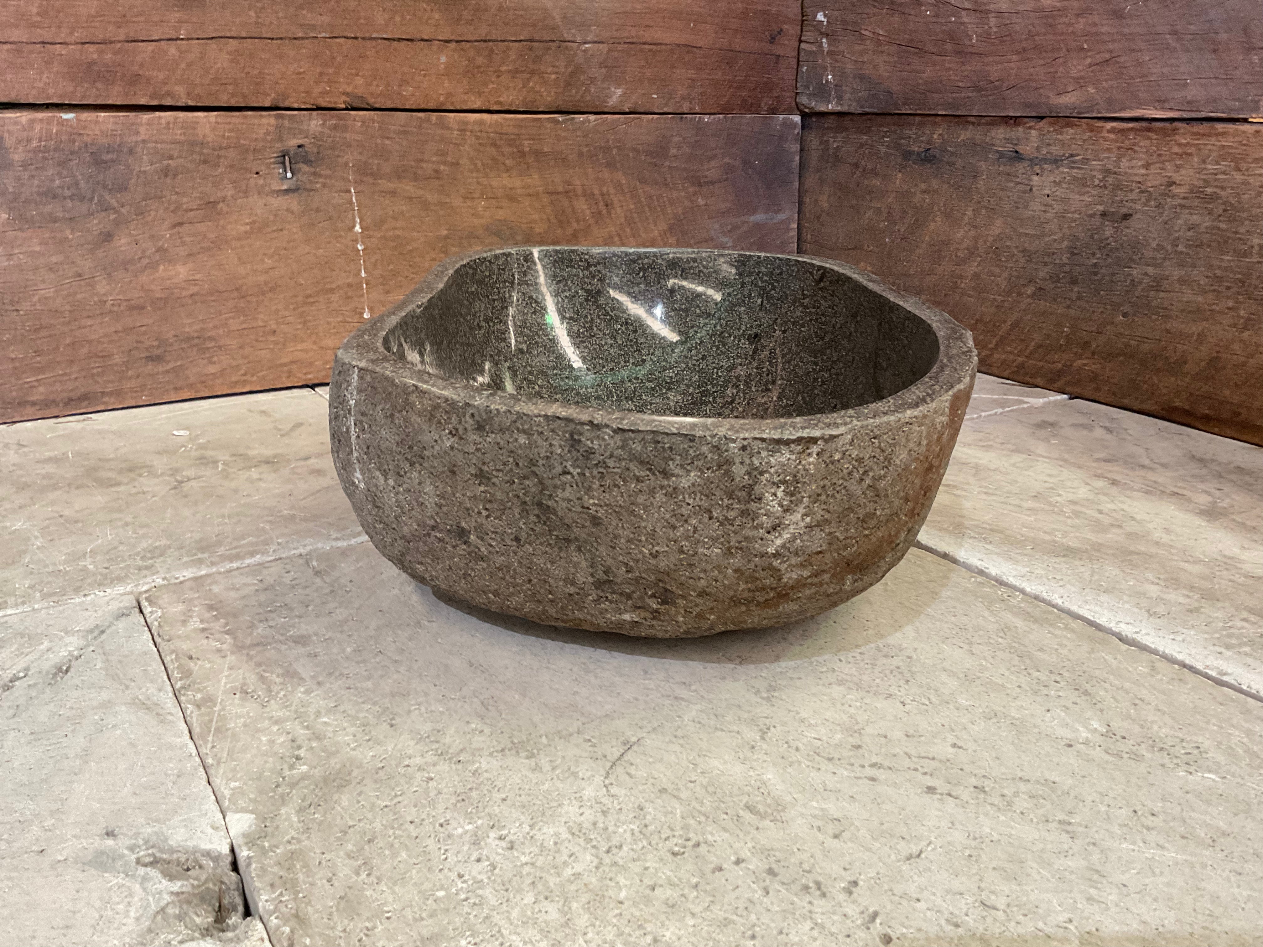 Handmade Natural Oval River Stone  Bathroom Basin  RM 2409044