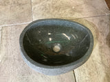 Handmade Natural Oval River Stone  Bathroom Basin  RS 2409050