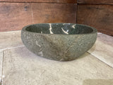 Handmade Natural Oval River Stone  Bathroom Basin  RS 2409050