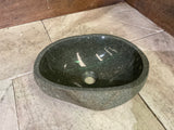 Handmade Natural Oval River Stone  Bathroom Basin  RS 2409050