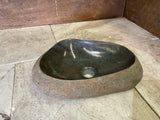 Handmade Natural Oval River Stone  Bathroom Basin  RS 2409081