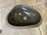 Handmade Natural Oval River Stone  Bathroom Basin  RS 2409081