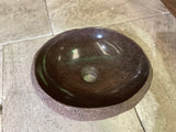 Handmade Natural Oval River Stone  Bathroom Basin  RVS 2409085