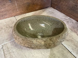 Handmade Natural Oval River Stone  Bathroom Basin  RS 2409082