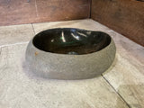 Handmade Natural Oval River Stone  Bathroom Basin  RVS 2409099