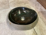 Handmade Natural Oval River Stone  Bathroom Basin  RVS 2409099