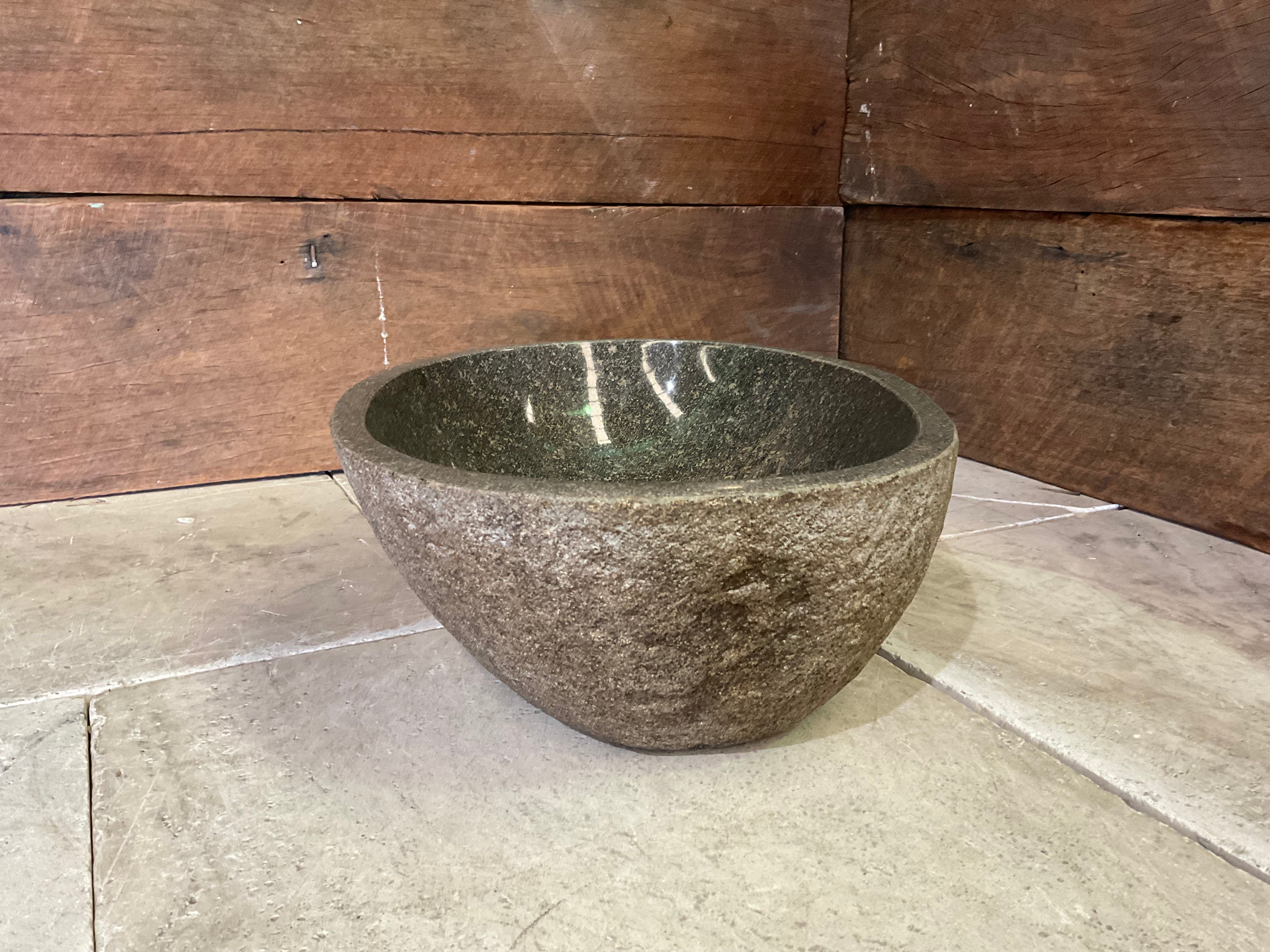 Handmade Natural Oval River Stone  Bathroom Basin  RM 2409036