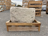 Hand Chiseled Limestone Planter Box - 76 x 50 x 34 cm
