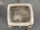Hand Chiseled Limestone Planter Box - 70 x 60 x 42 cm
