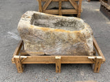 Hand Chiseled Limestone Planter Box - 72 x 50 x 35 cm