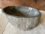 Handmade Natural Oval River Stone Bathroom Basin - RM2306092