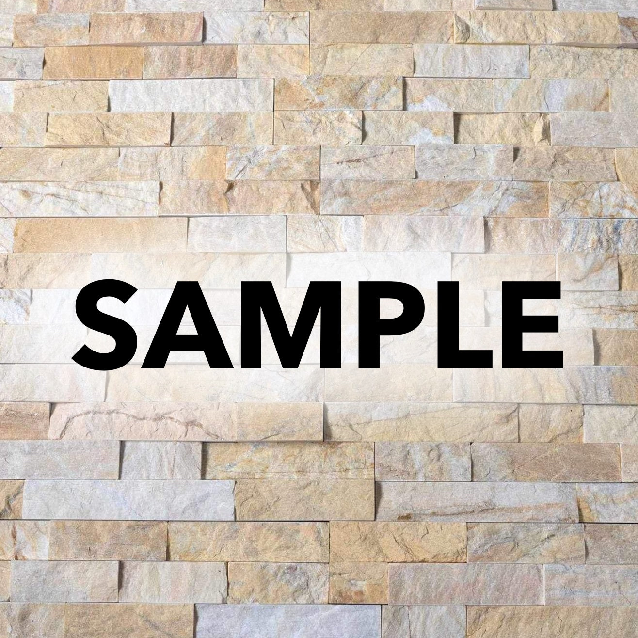 SAMPLE - Natural Stacked Stone Wall Cladding Panels - Miami Sands
