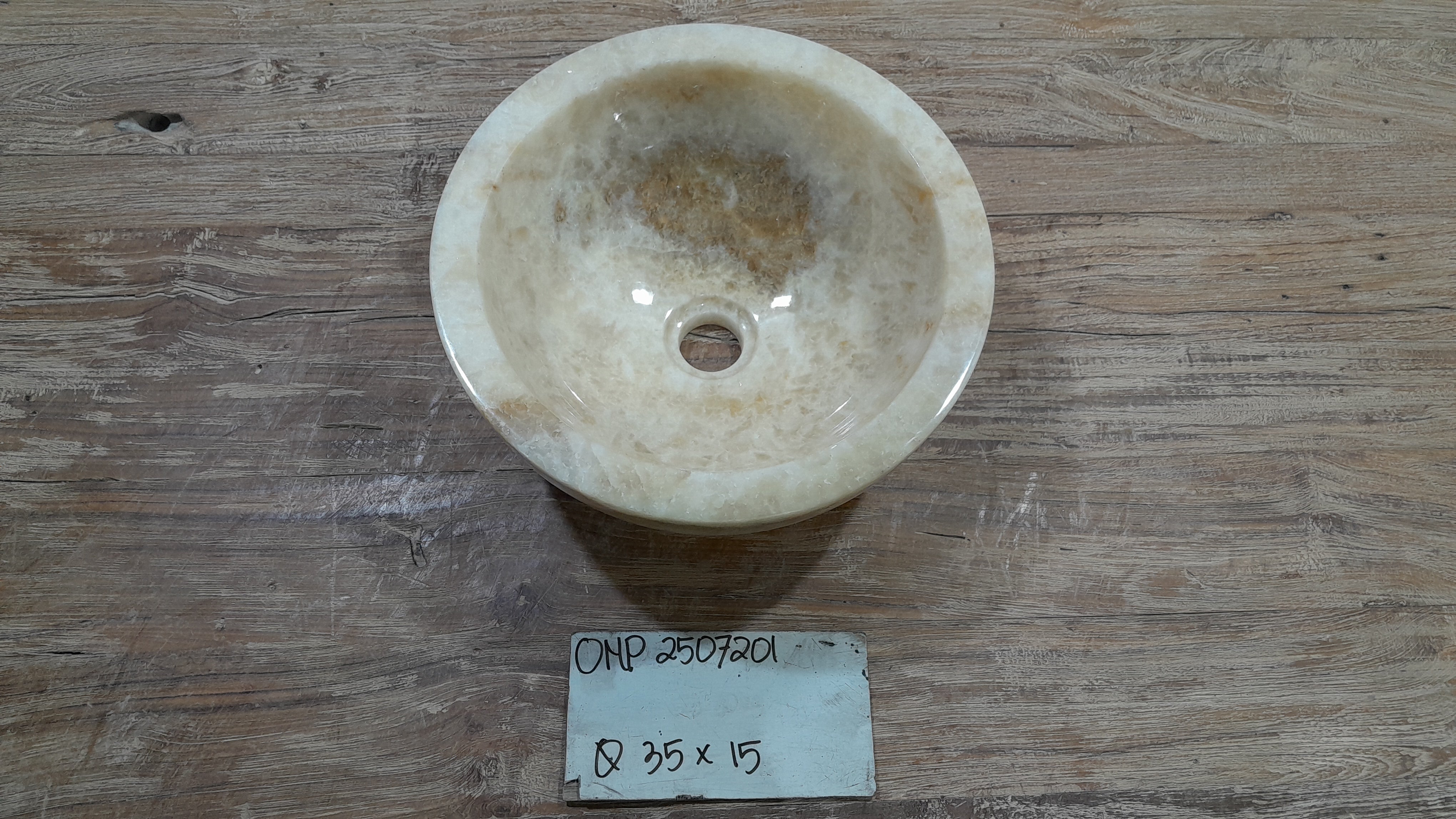 Natural Handmade Onyx Stone Bathroom Basin - ONP1