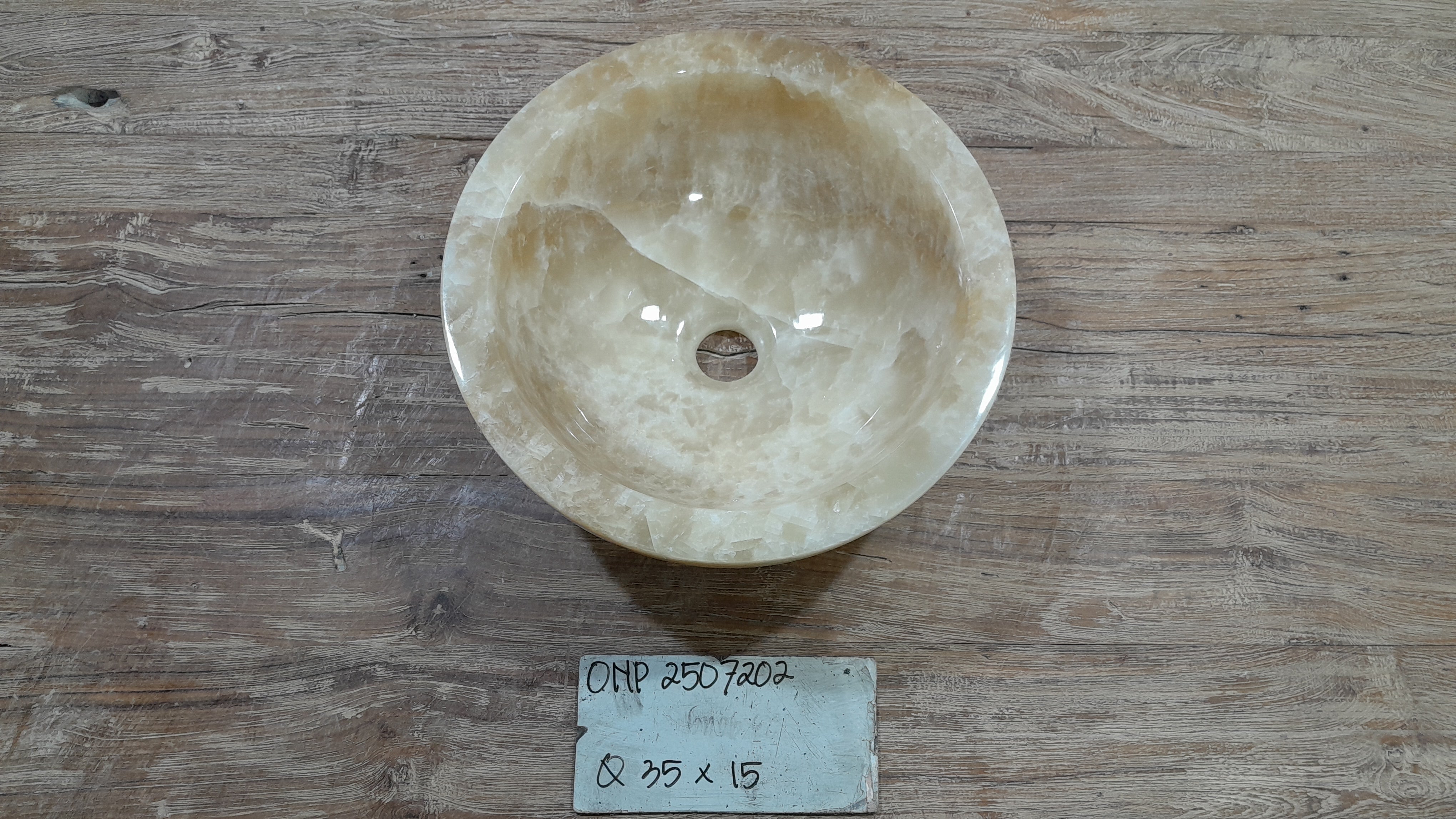 Natural Handmade Onyx Stone Bathroom Basin - ONP2