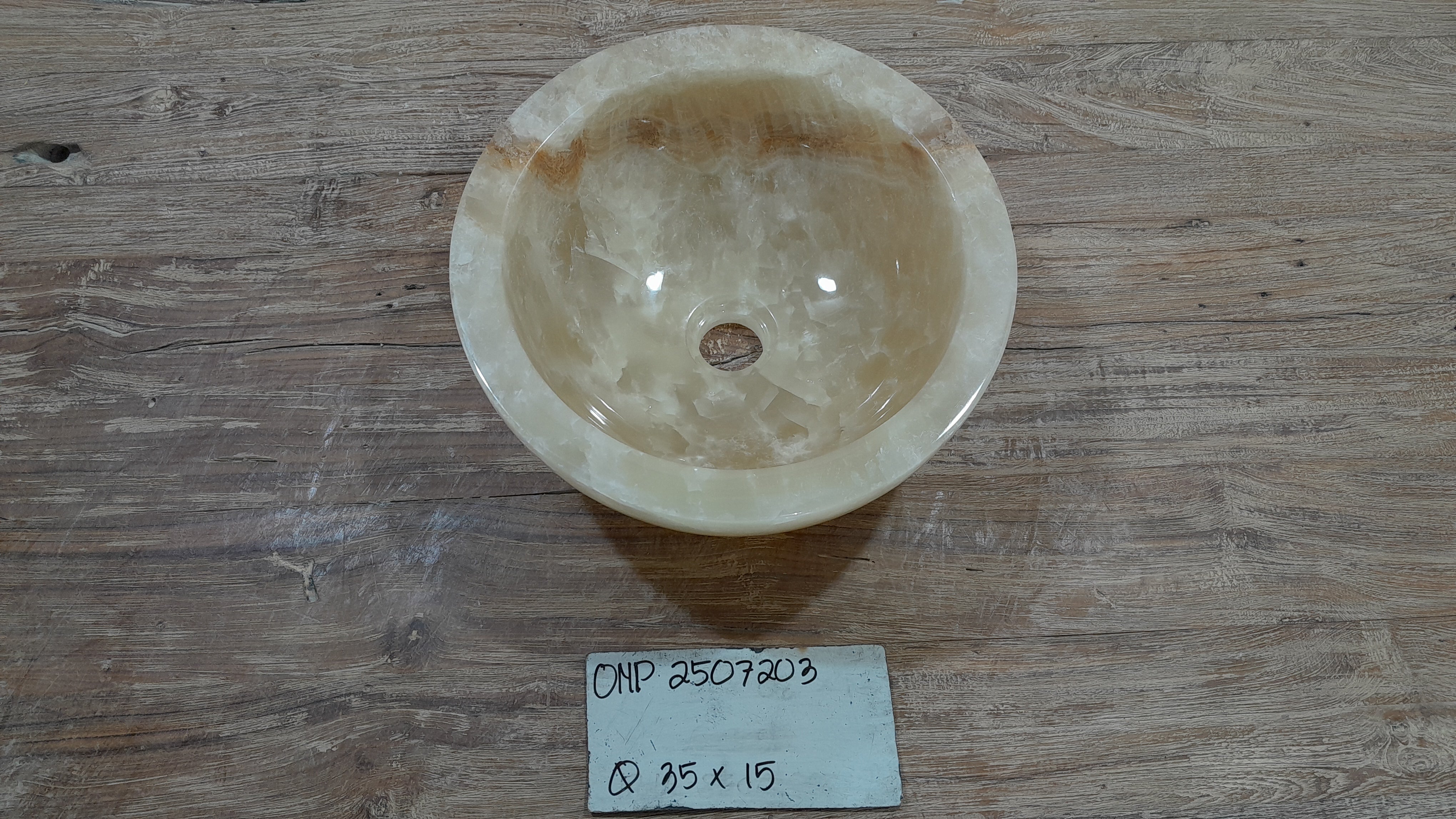 Natural Handmade Onyx Stone Bathroom Basin - ONP3