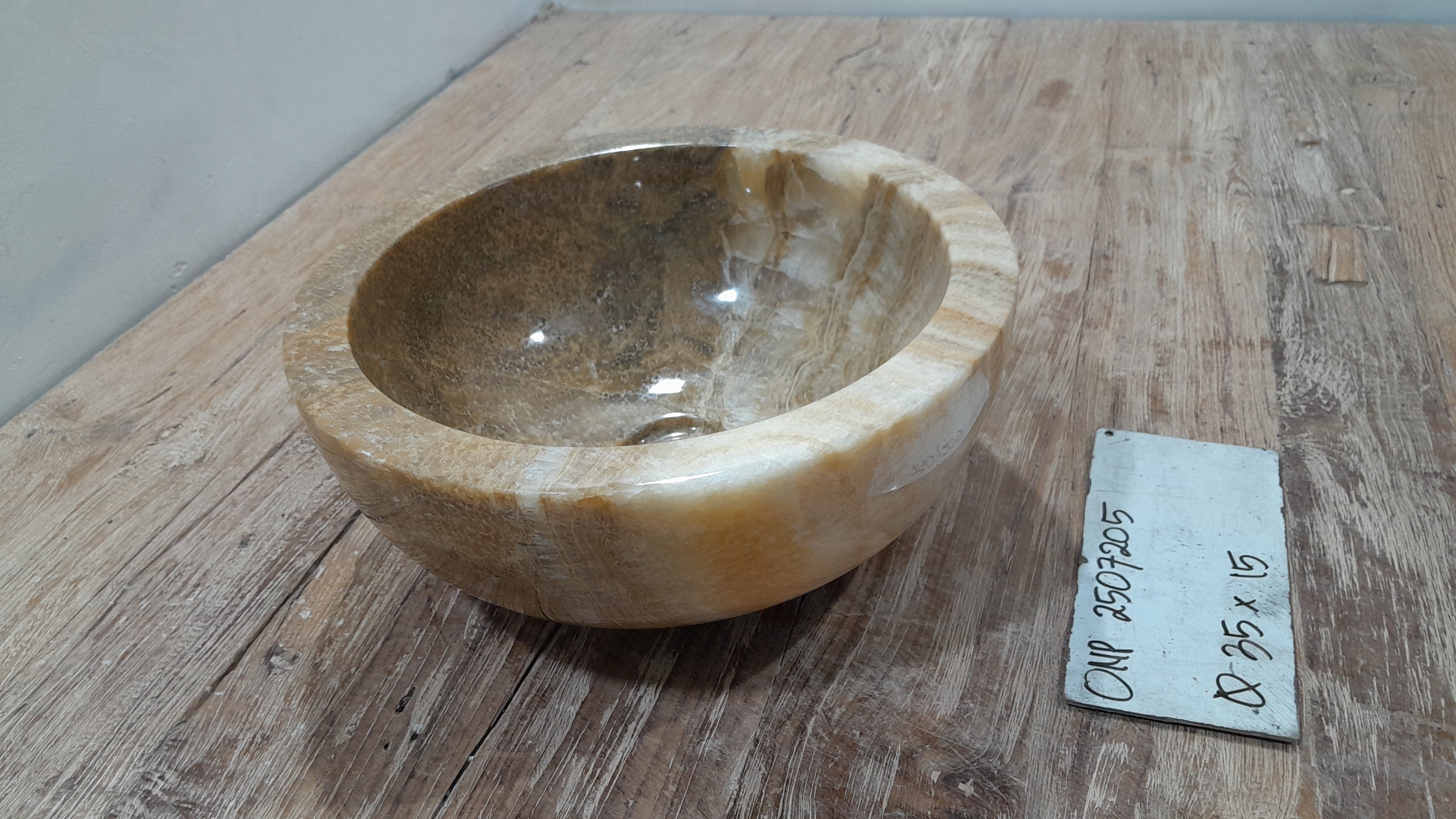 Natural Handmade Onyx Stone Bathroom Basin - ONP5