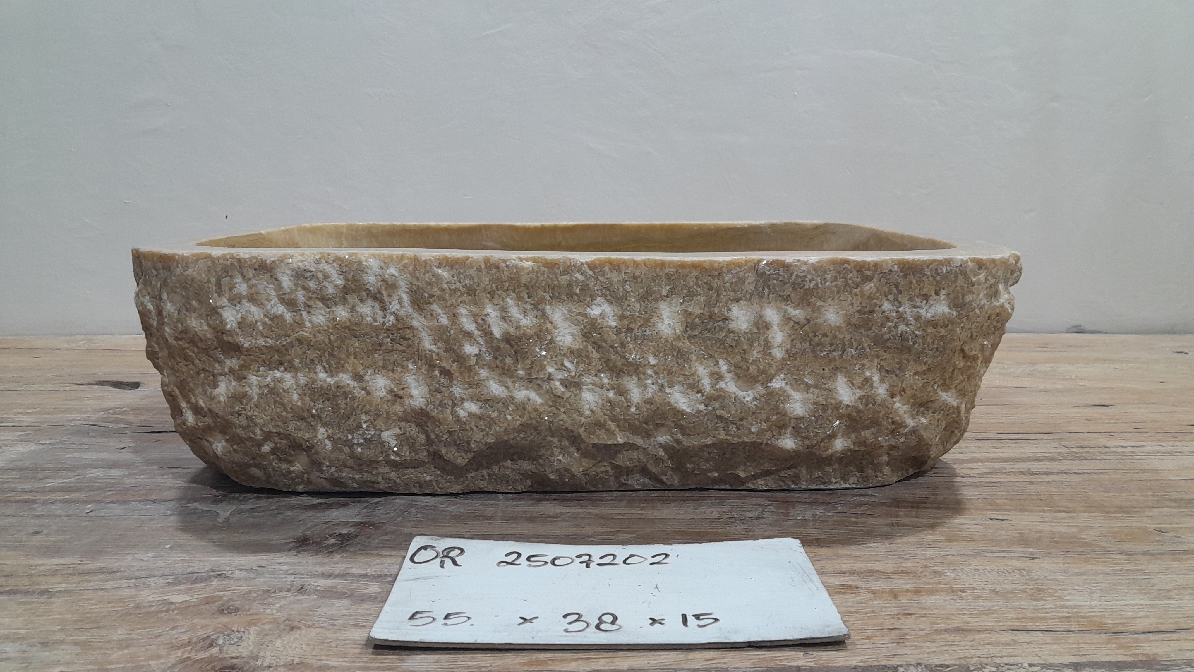 Natural Handmade Onyx Stone Bathroom Basin - OR 2507202