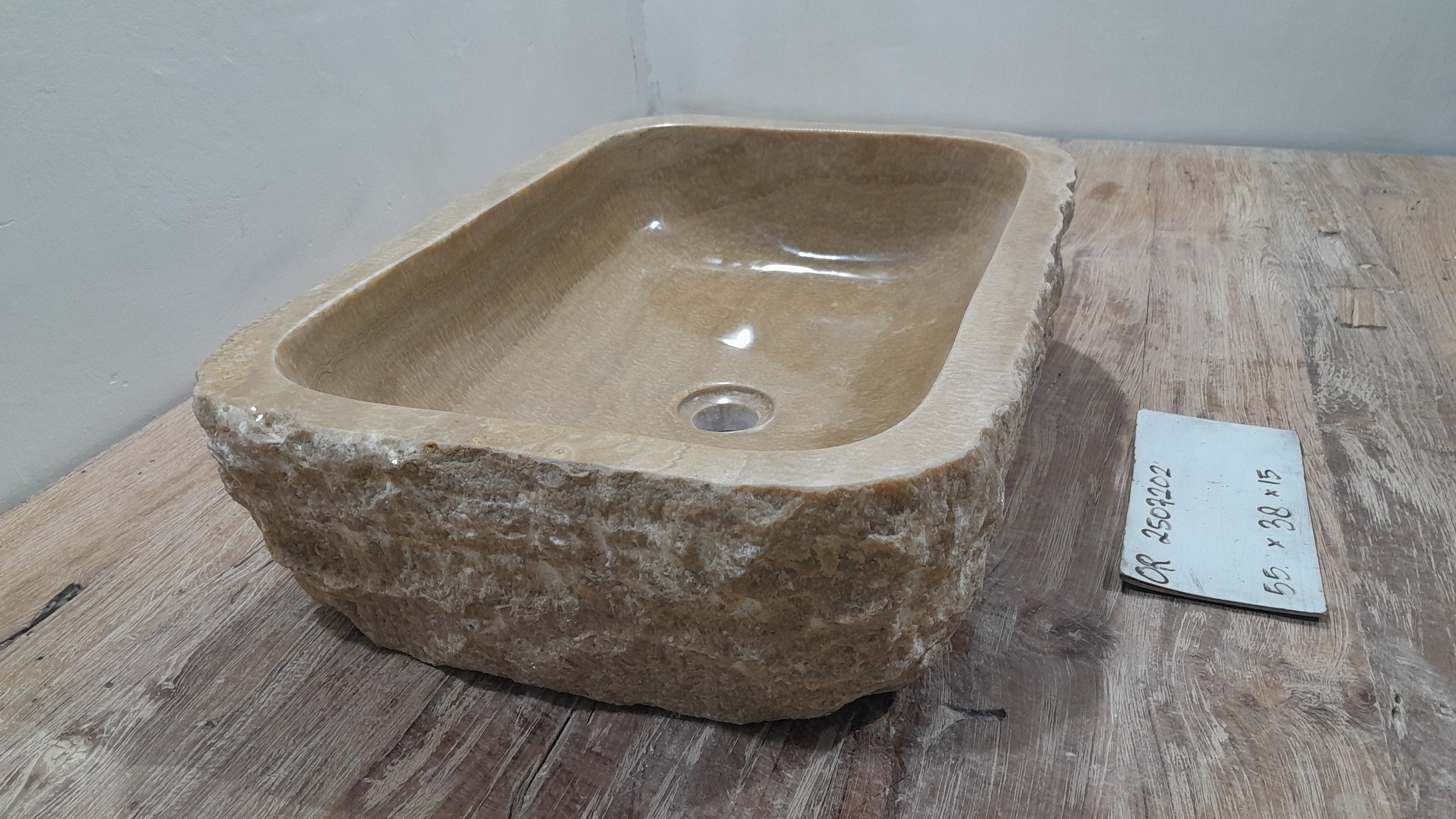 Natural Handmade Onyx Stone Bathroom Basin - OR 2507202