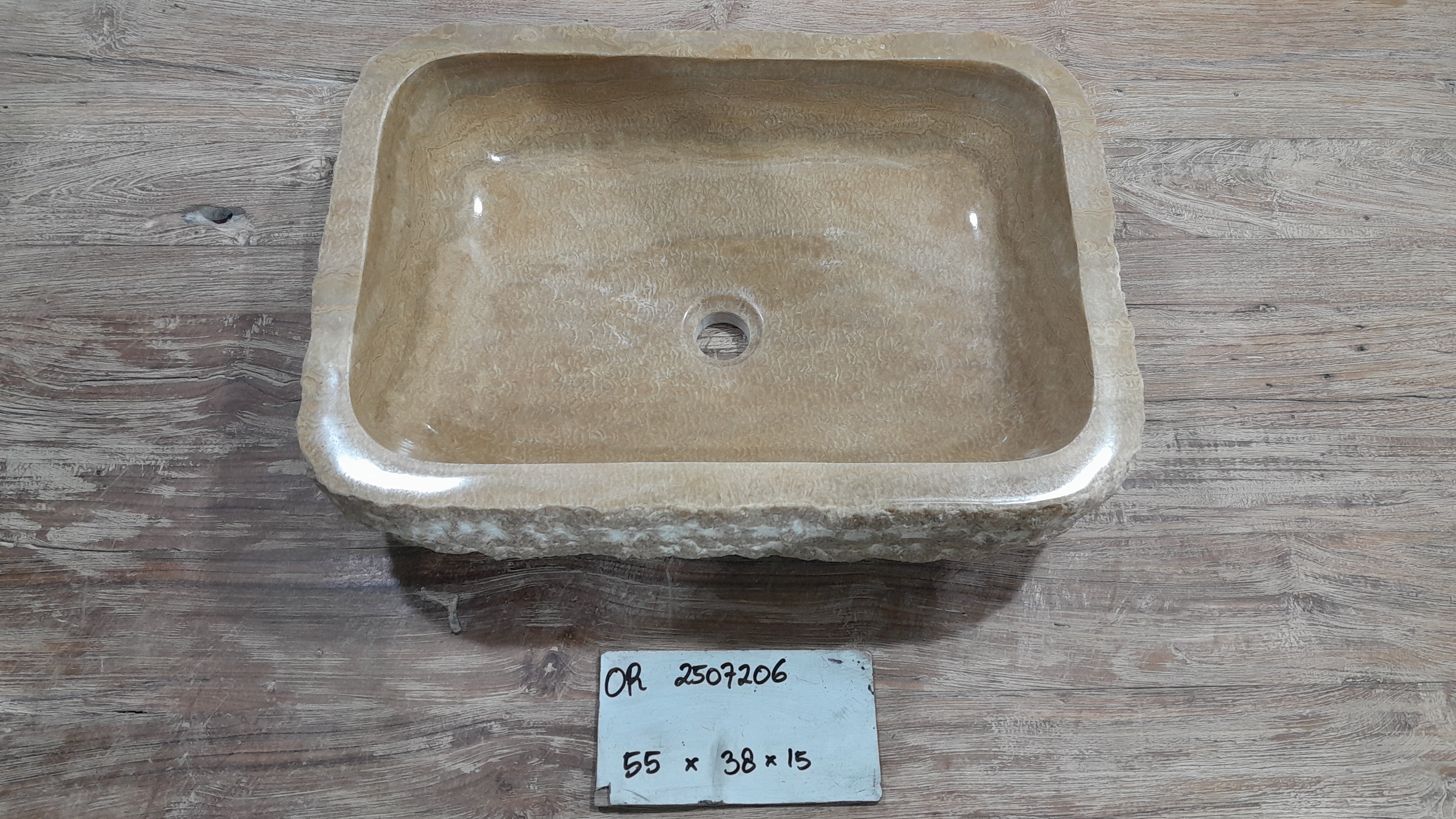 Natural Handmade Onyx Stone Bathroom Basin - OR 2507206