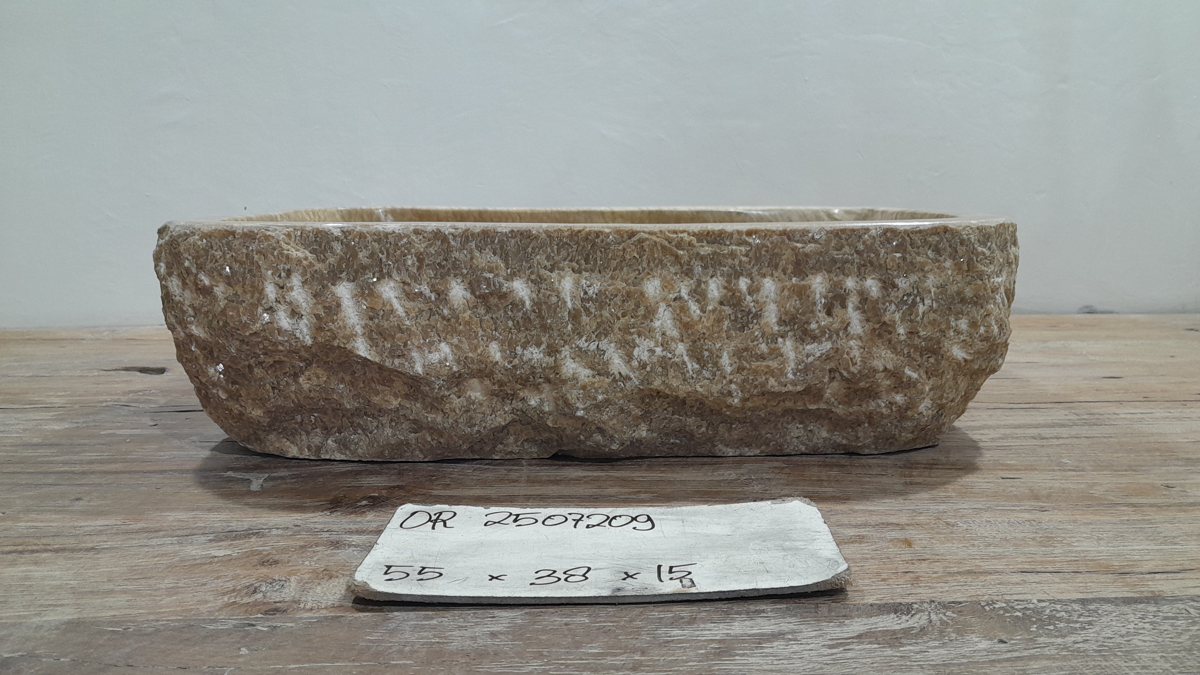 Natural Handmade Onyx Stone Bathroom Basin - OR 2507209