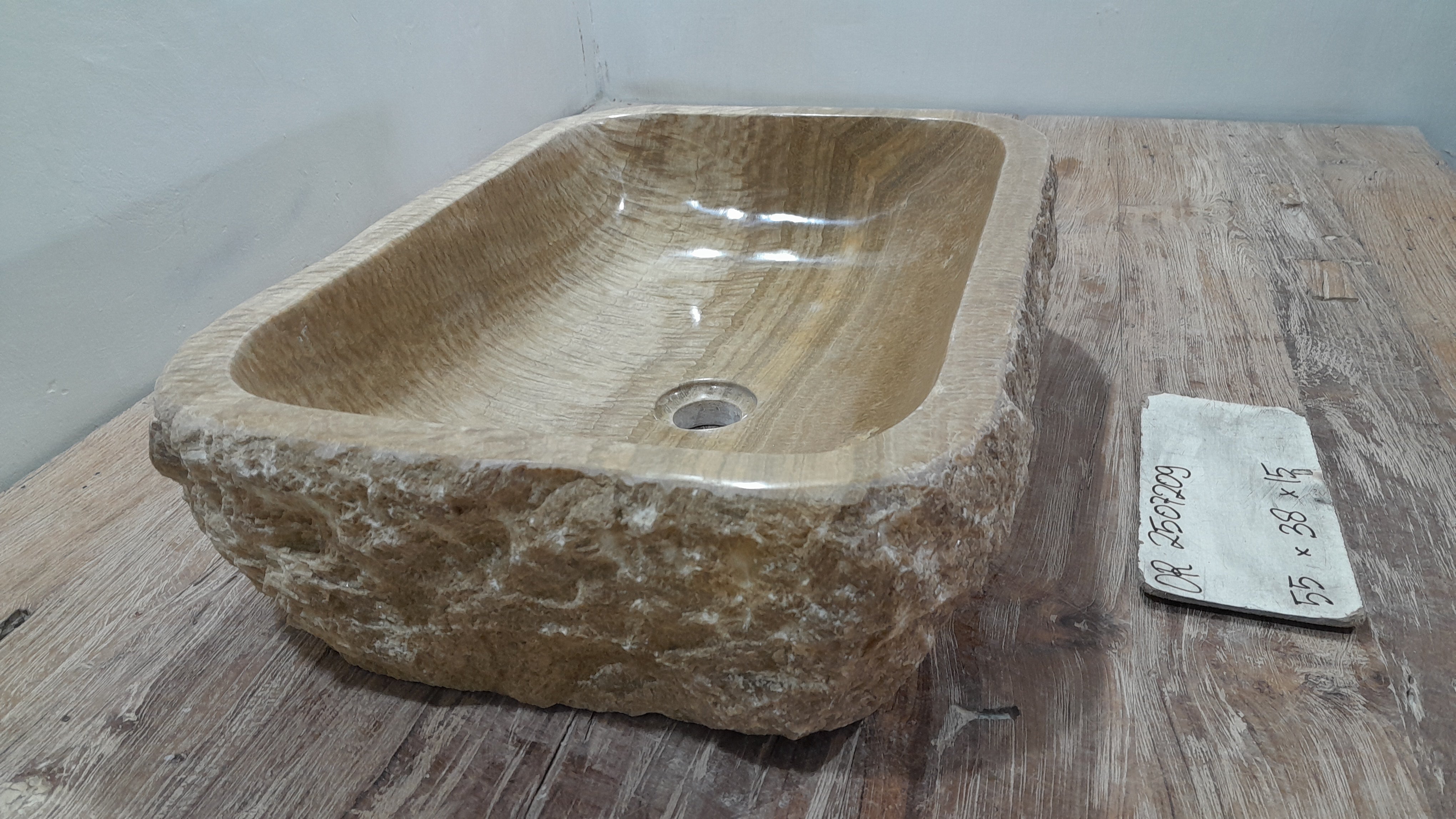 Natural Handmade Onyx Stone Bathroom Basin - OR 2507209