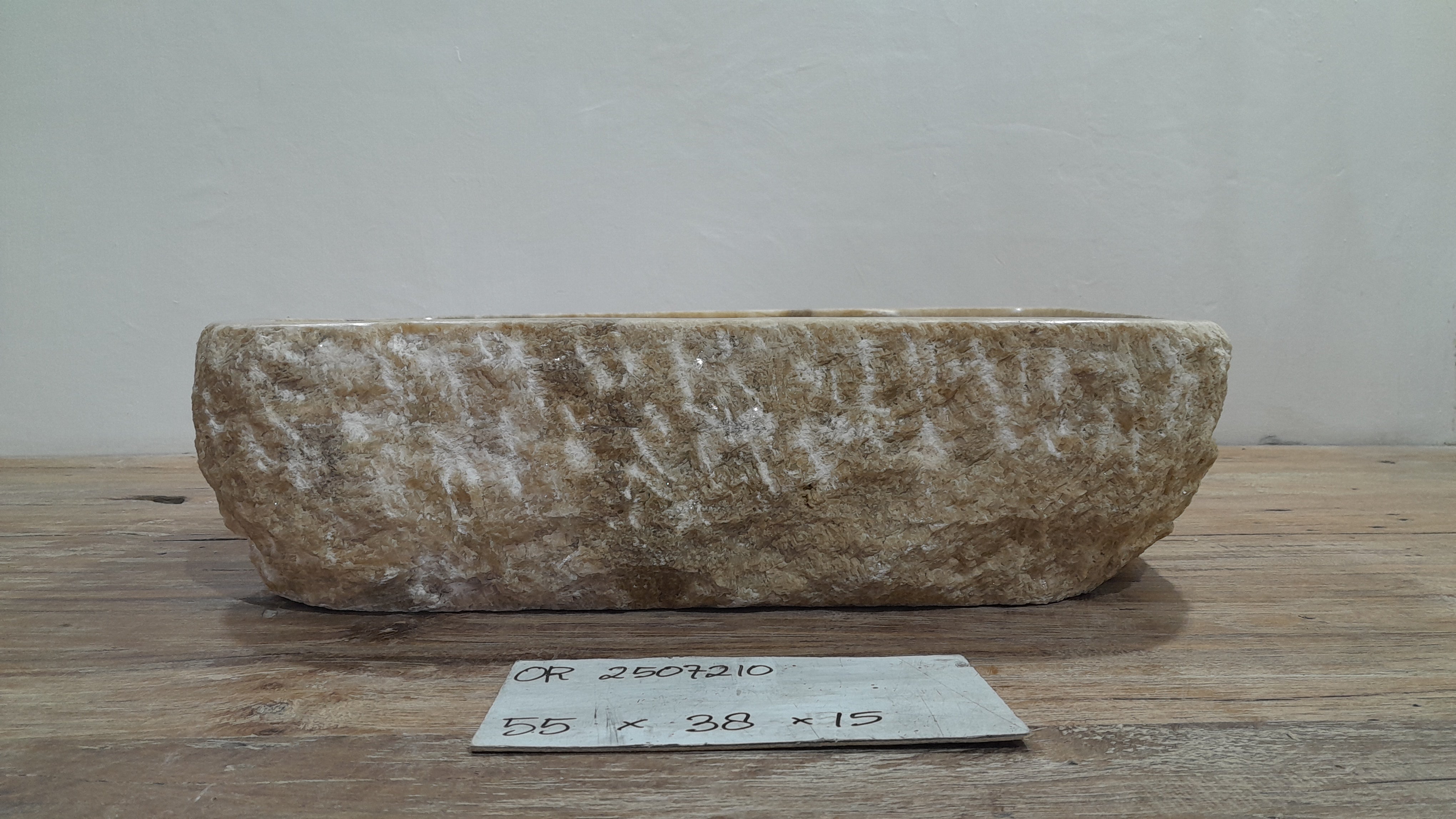 Natural Handmade Onyx Stone Bathroom Basin - OR 2507210