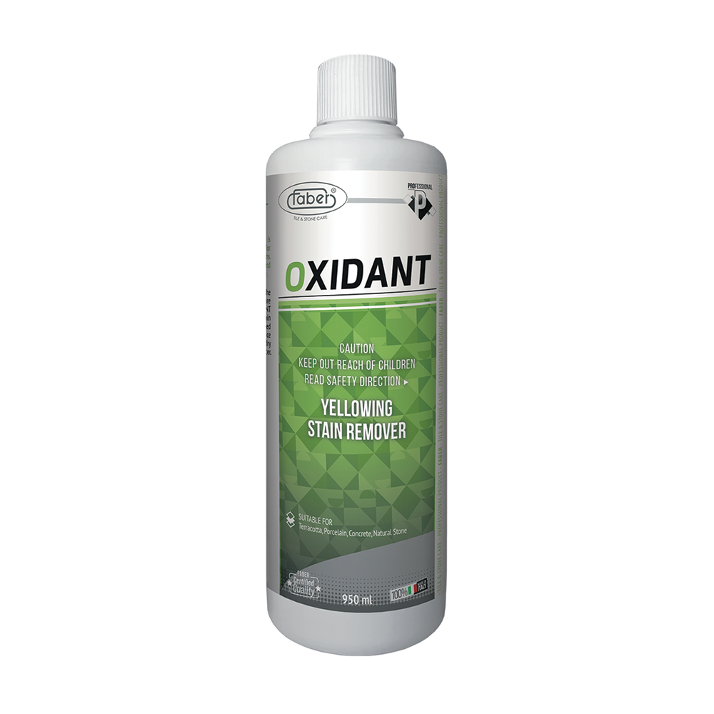 Faber Oxidant Yellow & Damp Stain Remover for Natural Stone – Water-Based Nicotine & Tannin Cleaner