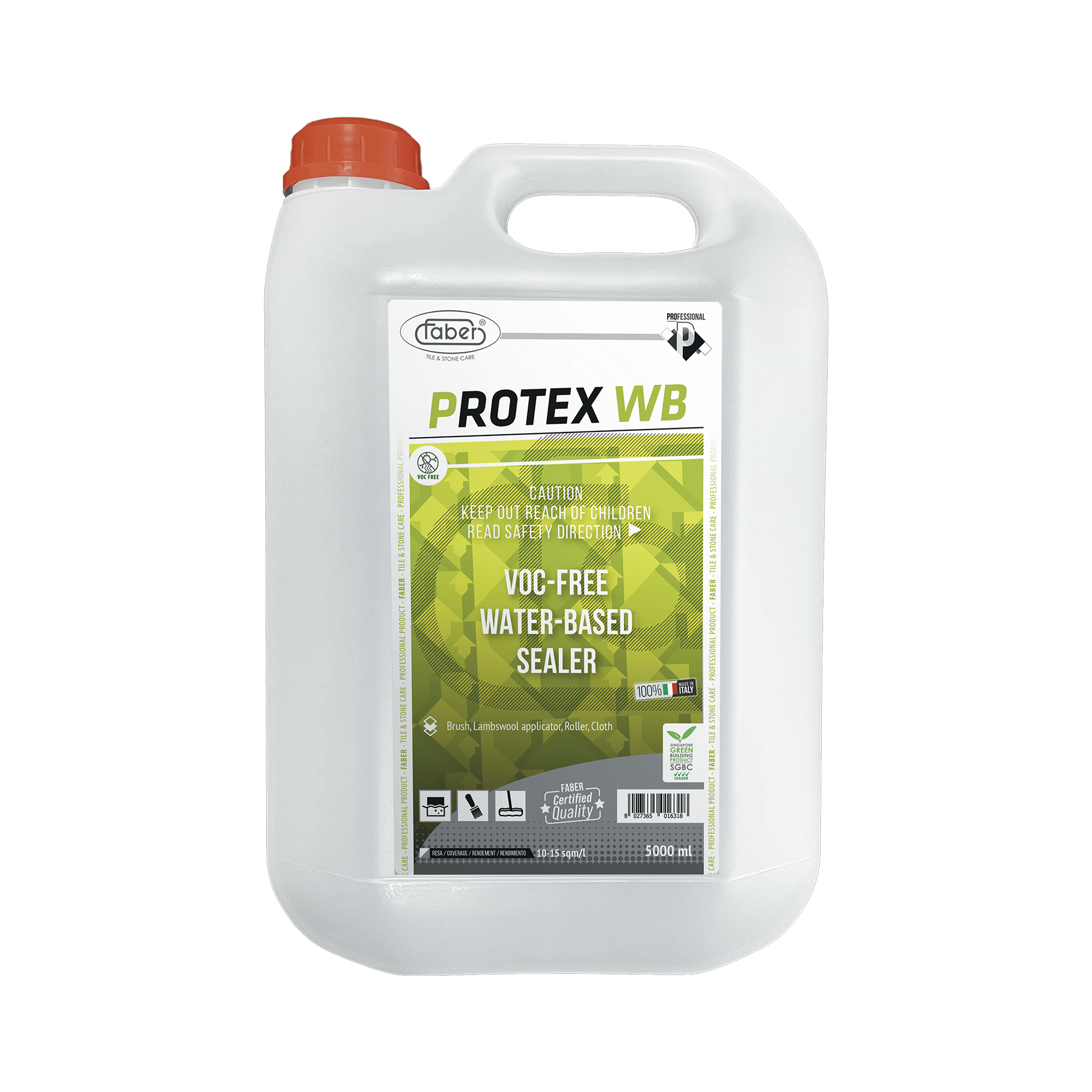Faber Protex WB Water-Based Natural Stone Sealer – Eco-Friendly VOC-Free Impregnator
