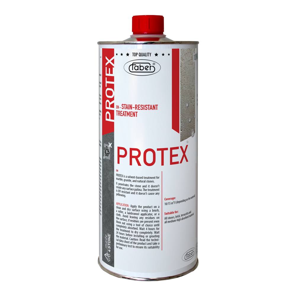 Faber Protex Natural Look Stone Sealer – Solvent-Based Stain Protection for Marble & Granite