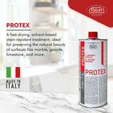 Faber Protex Natural Look Stone Sealer – Solvent-Based Stain Protection for Marble & Granite
