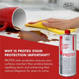 Faber Protex Natural Look Stone Sealer – Solvent-Based Stain Protection for Marble & Granite