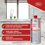 Faber Protex Natural Look Stone Sealer – Solvent-Based Stain Protection for Marble & Granite