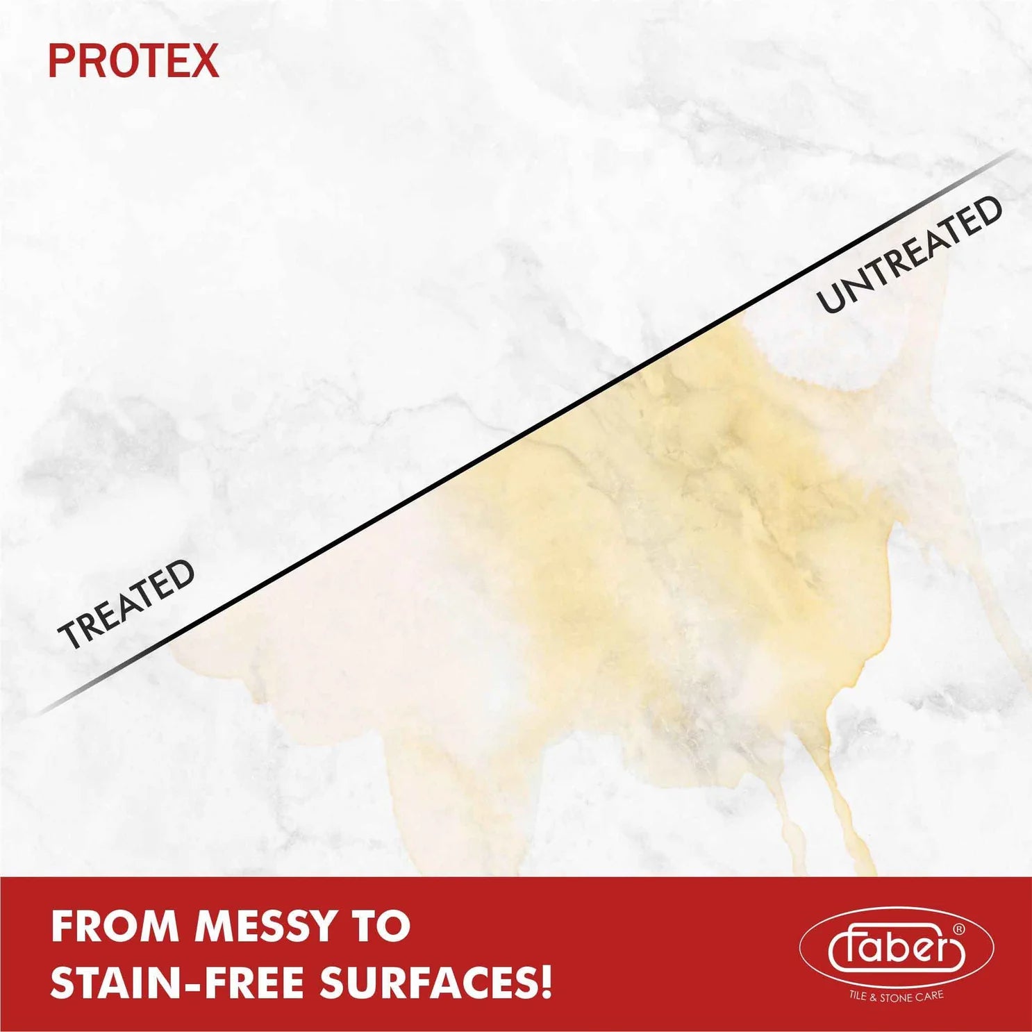 Faber Protex Natural Look Stone Sealer – Solvent-Based Stain Protection for Marble & Granite