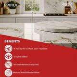 Faber Protex Natural Look Stone Sealer – Solvent-Based Stain Protection for Marble & Granite