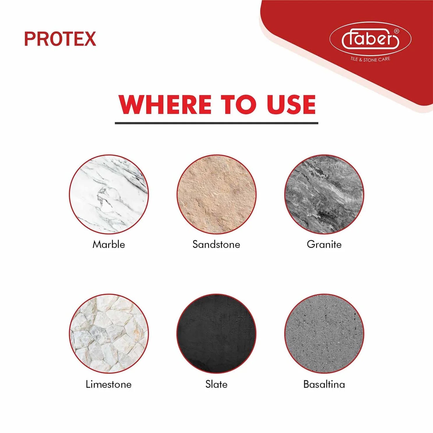 Faber Protex Natural Look Stone Sealer – Solvent-Based Stain Protection for Marble & Granite