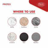 Faber Protex Natural Look Stone Sealer – Solvent-Based Stain Protection for Marble & Granite