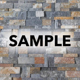 SAMPLE - Natural Stacked Stone Wall Cladding Panels - Rusty Black Montage